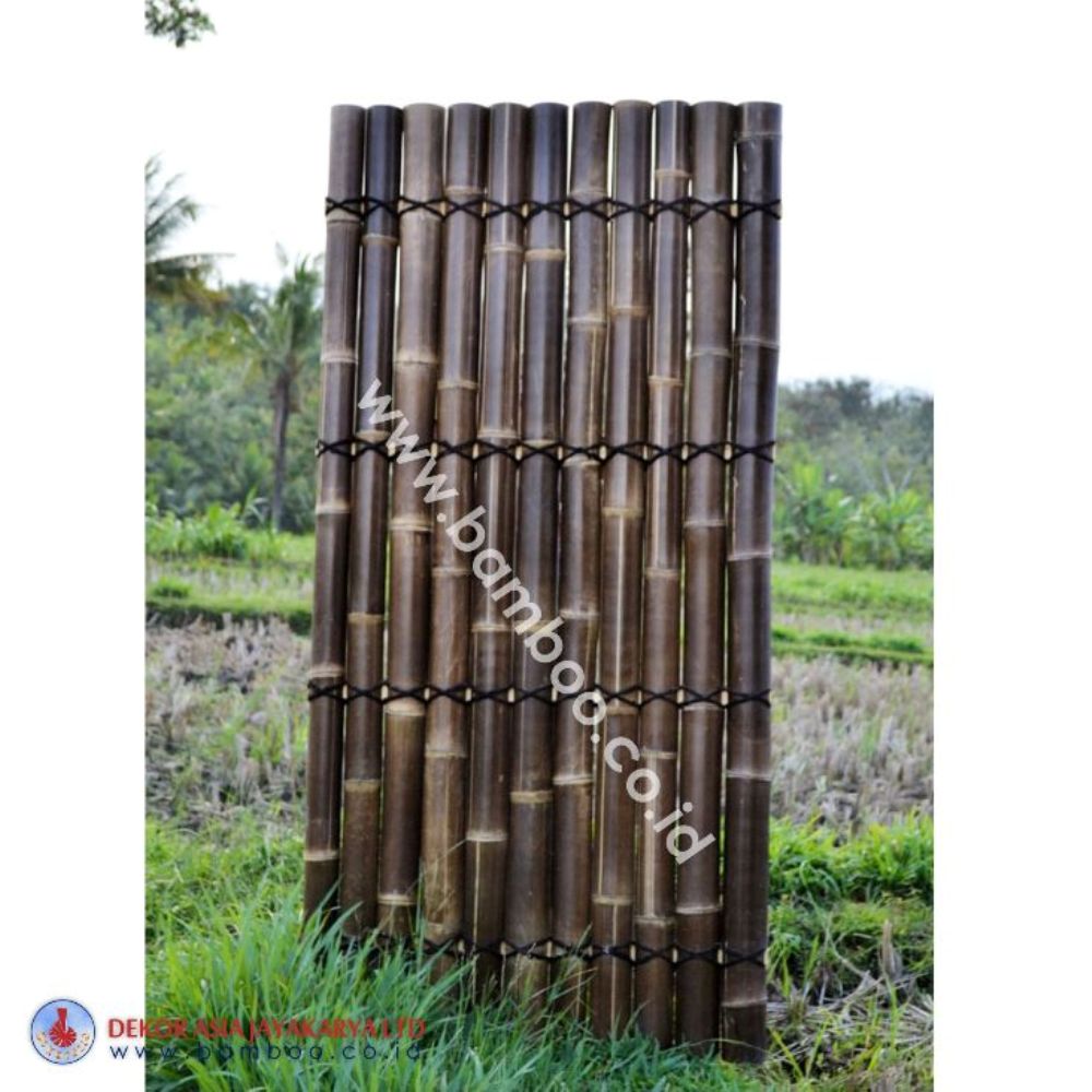 Black Bamboo Half Raft Panel - Bamboo Panels, Bamboo Screen, Bamboo Screens - Image 1