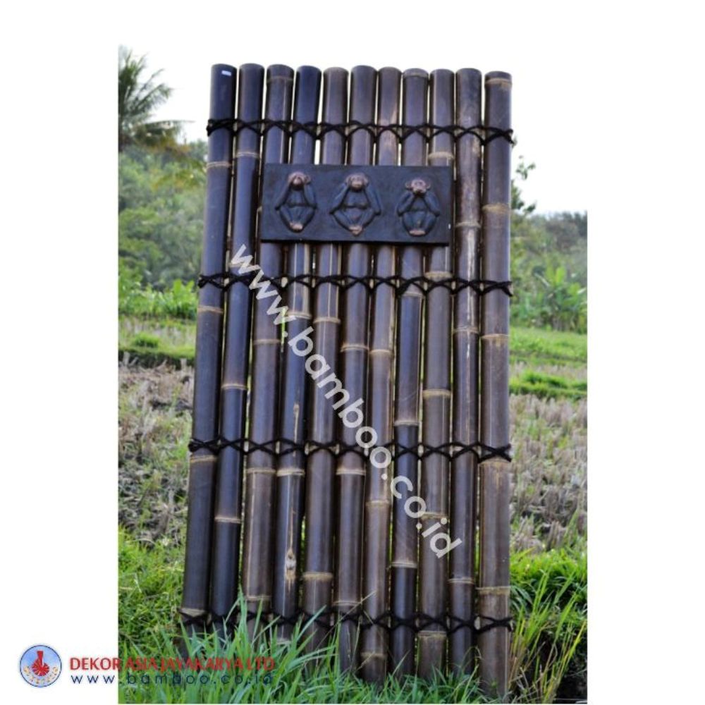 Black Bamboo Half Raft Panel - Bamboo Panels, Bamboo Screen, Bamboo Screens - Image 1